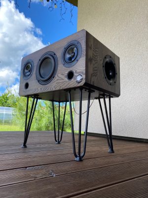 Wood4Sound I SoundNox 2.1 Terrasse| bluetooth kolonele | garso kolonele I ranku darbo kolonele I hairpin kojeles