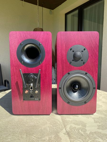 SoundBox Purple Heart 01 Wood4Sound | aktyvios koloneles I bluetooth koloneles | wifi koloneles I ranku darbo koloneles