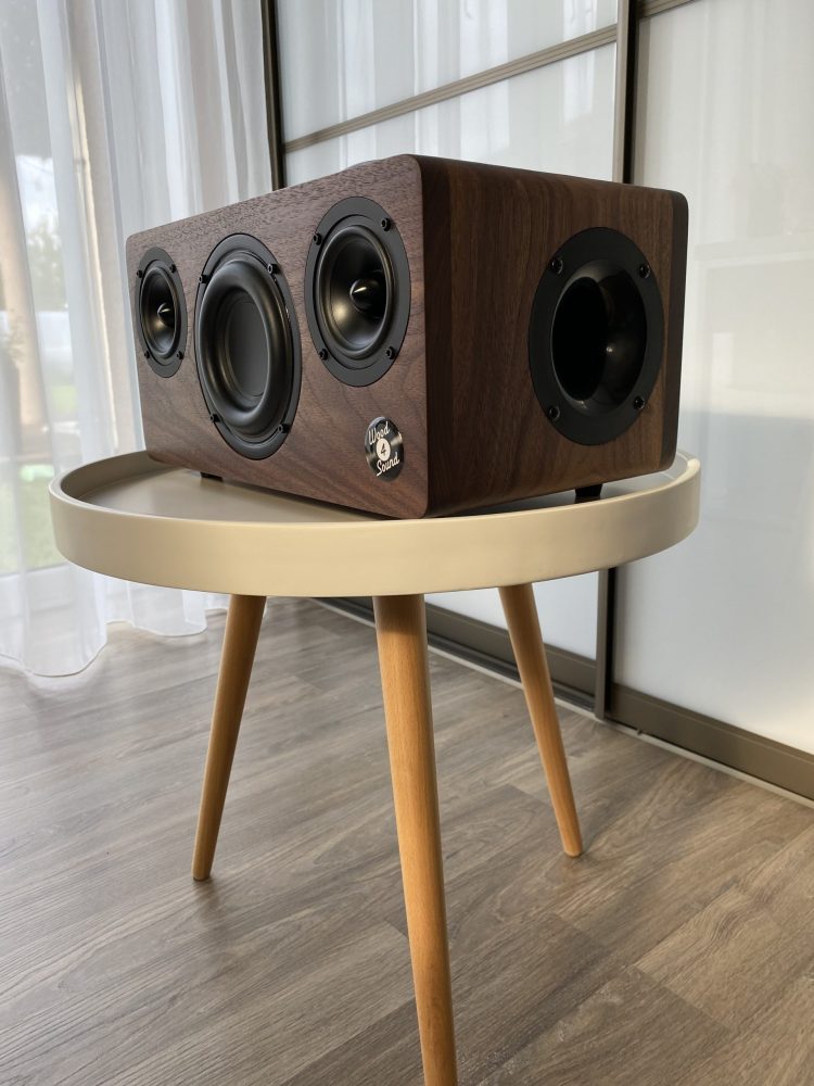 SoundBox 2.1 Mini Walnut 3 Wood4Sound | bluetooth kolonele | ranku darbo kolonele I garso kolonele| nesiojama kolonele