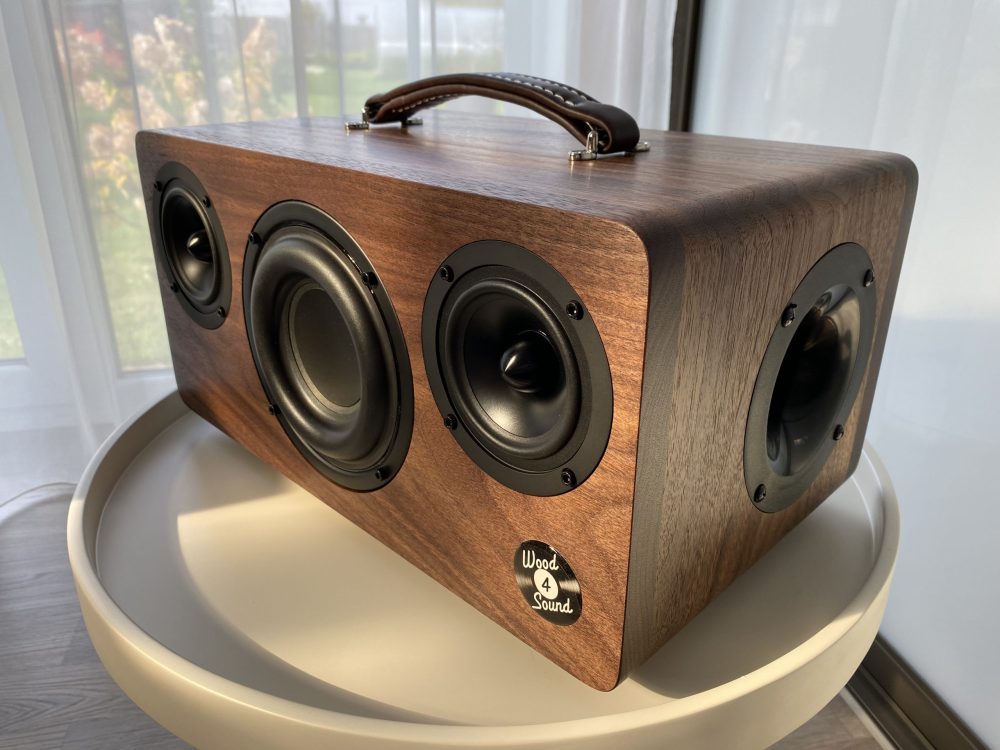 SoundBox 2.1 Mini Walnut 6 Wood4Sound | bluetooth kolonele | ranku darbo kolonele I garso kolonele| nesiojama kolonele