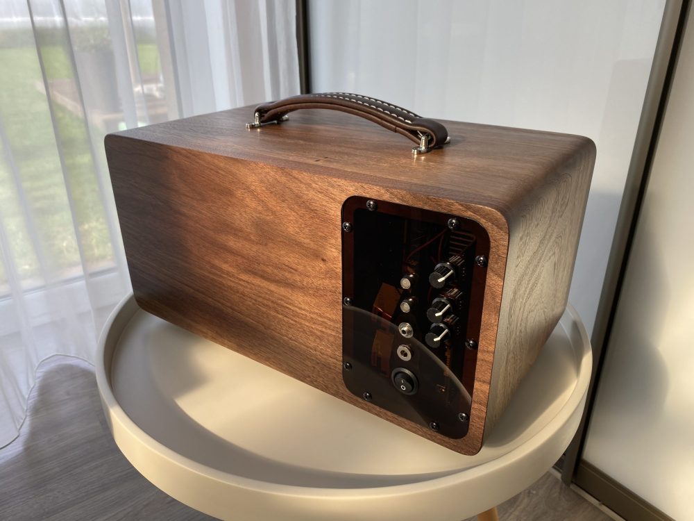 SoundBox 2.1 Mini Walnut 7 Wood4Sound | bluetooth kolonele | ranku darbo kolonele I garso kolonele| nesiojama kolonele